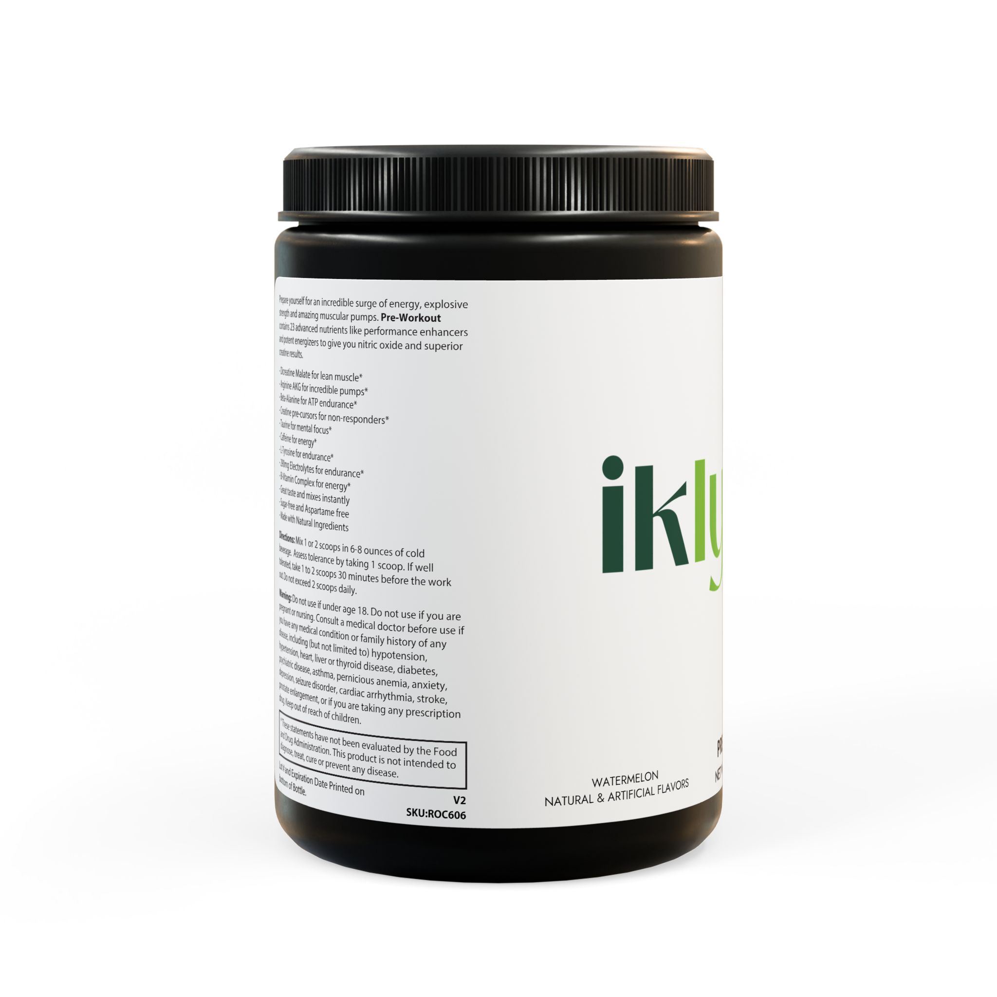 Pre-Workout Supplement, Watermelon (300g, 10.58oz) - Image 2